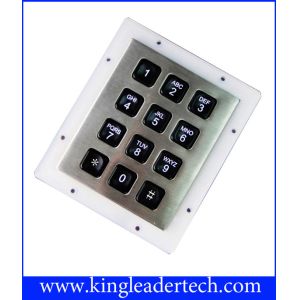 Rugged Water-proof Vandal-proof Keypad with 12 Back-lit Keys Ideal for Dark