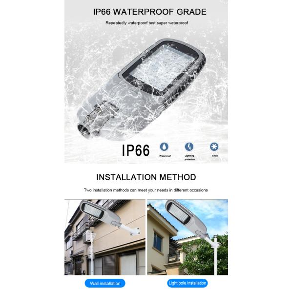 IP66 LED cri 75 Solar Powered Street Lights 200W For Theme Park