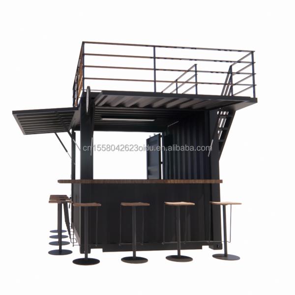 Mini 10ft Pop-up Store Sturdy Steel Frame Container Bar Stall with Galvanized Steel Bending