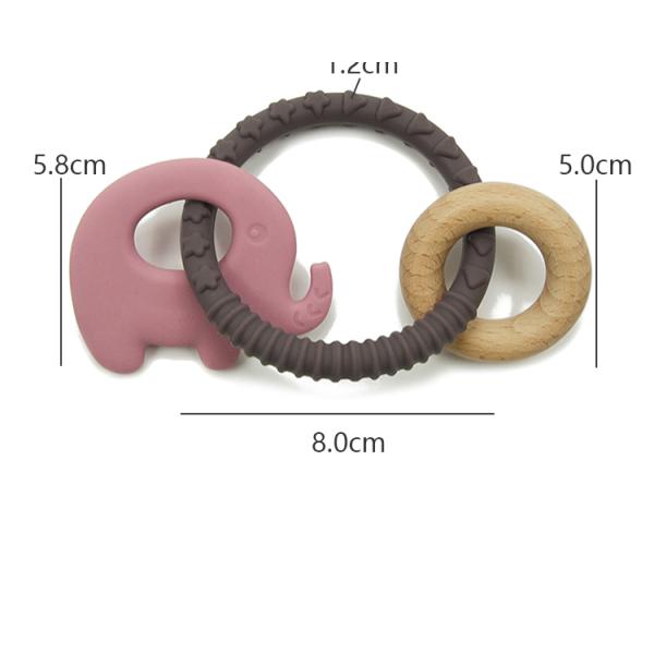 Easy Hold Silicone Wood Teether