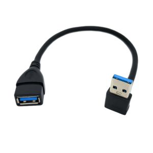 90 Degree Right Angle USB Charging Data Cable With USB 3.0 Male To Female