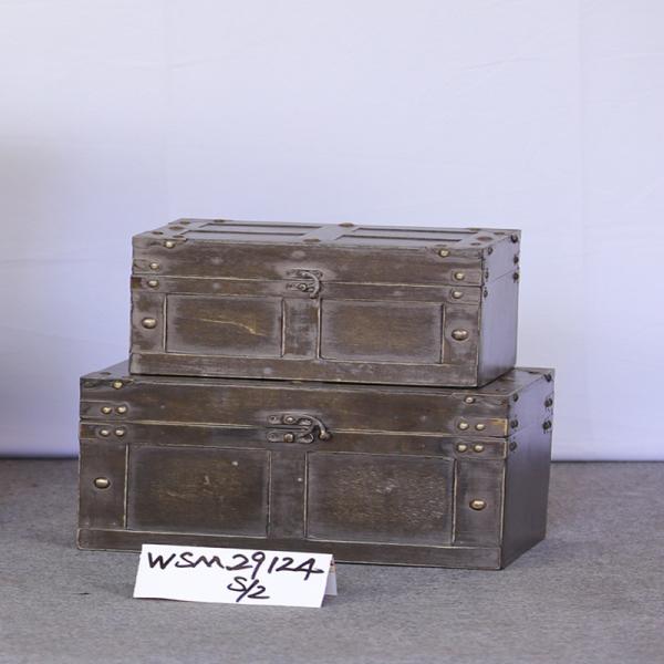 Buy Rectangle Reclaimed L34 Decorative Wooden Jewelry Box at wholesale prices