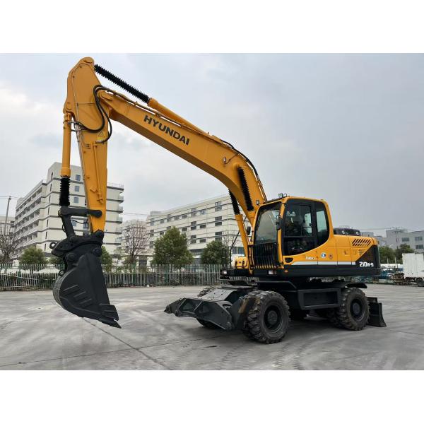 Excellent Performance Hyundai R210W Wheel Excavator With Quick Hitch