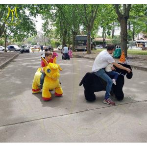Quality Hansel amusement stuffed battery operated electric ride on animal rides for sale