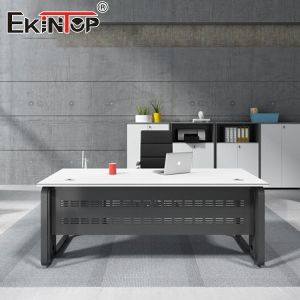 Industrial-Style Manager Desk Custom Office Spaces Commercial Desk