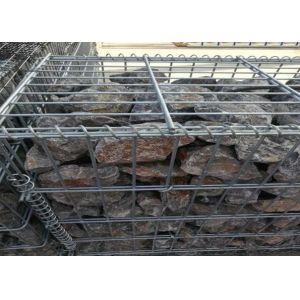 Hot Dipped Galvanized Garden Gabion Baskets , Gabion Wall Mesh 4.0mm-5.0mm Wire