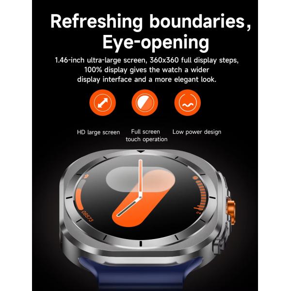 Outdoor Sport Z7 Ultra Smart Watch Men 1.46inch Large Screen Health Monitoring Fitness