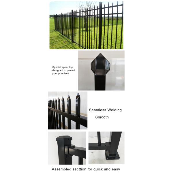 powder coated tubular steel fence