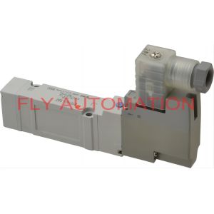 SMC 5 Port 2 Position Spring Return 1/4" Push To Connect Inlet 24 V SY5140-5DZ -