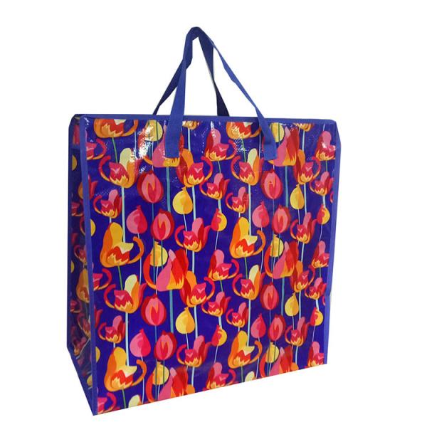 Smooth Surface PP Woven Shopping Bag with Customized Surface and Customized