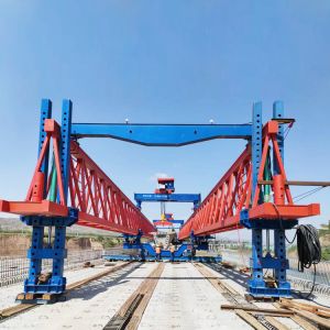 Bridge Girder Launcher Crane Professional Steel Material PLC 5m/Min
