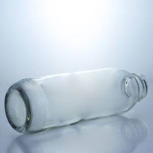 Customized Clear Frosted Glass Bottles for Beverage and Glass Collar within Your