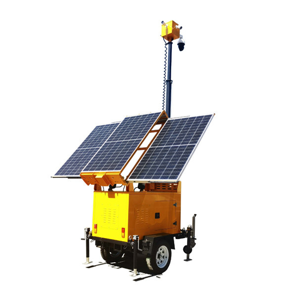 Buy 3*300W Solar Panel Solar Camera Trailer Portable Security Camera Trailer DC12V at wholesale prices