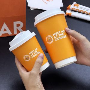 Disposable coffee cup customized 4oz 6oz 8oz 10oz 16oz 18oz single and double