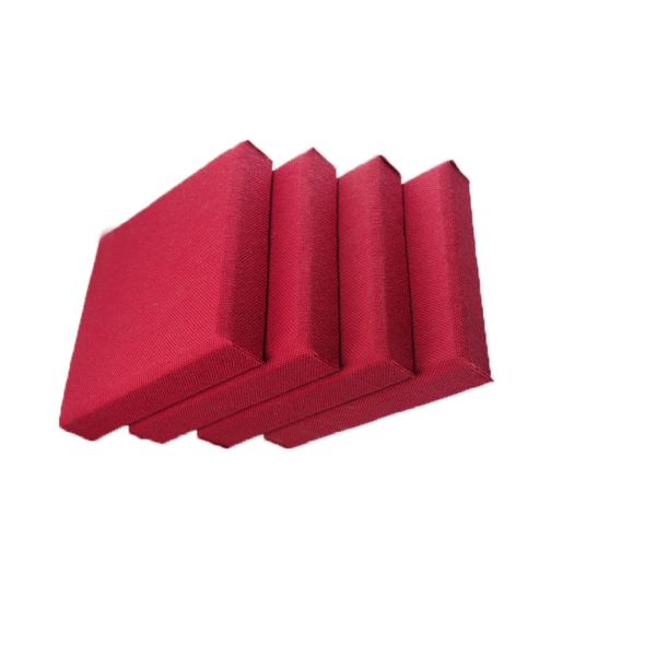 Fireproof Material Acoustic Fabric Wall Covering Red / Yellow / White