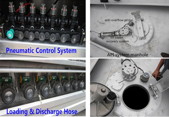 Foton Oil Tanker Truck With API Standard System , Fuel Petrol Diesel Oil Delivery Truck