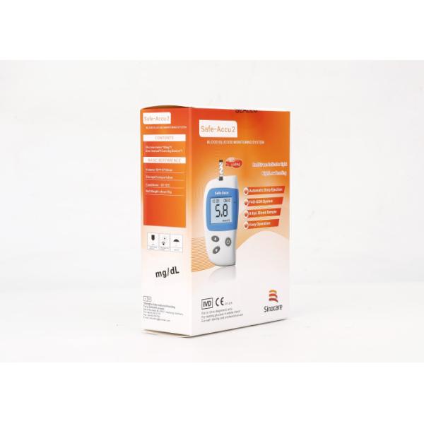 Buy Sinocare Blood Sugar Test Machine Cv lower than 6% With 200 Test Results Memory at wholesale prices