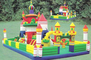 Children Inflatable Amusement Park Obstacle Course Jumping Castle