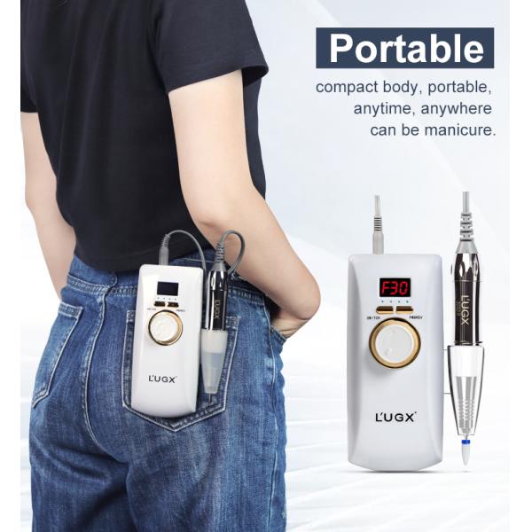 L'UGX 30000 rpm portable cordless crazy electric nail drill