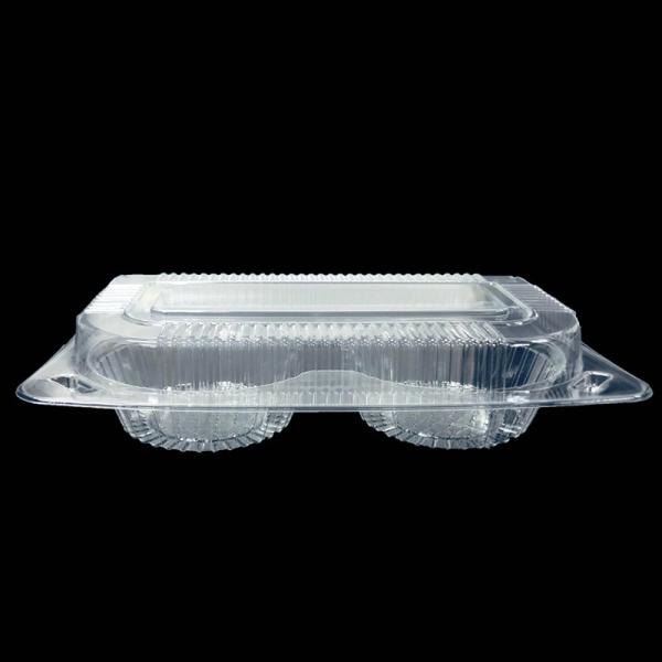 Buy Custom Food Grade PET Clamshell Egg Tart Packaging 2-Pack at wholesale prices