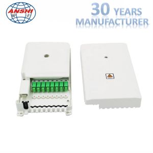 Waterproof 8 Core Wall Mount FTTH Distribution Box With PLC Splitter