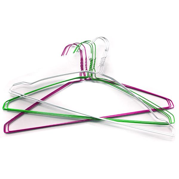 Buy Strong Silver Galvanized Metal Steel 16 Inch Wire Clothes Hangers at wholesale prices
