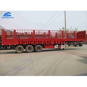 3 Axles Fence Semi Trailer High Tensile Steel Q345 With Linglong Brand Tire