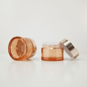 Face Lotion 100g Luxury Glass Cosmetic Jars Containers Custom Empty