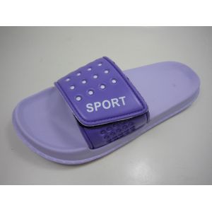 Ladies Breathable Flat Eva Material Slippers Upper With Velcro