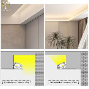 Plasterboard Aluminium Led Strip Profile 30 45 Degree Angle