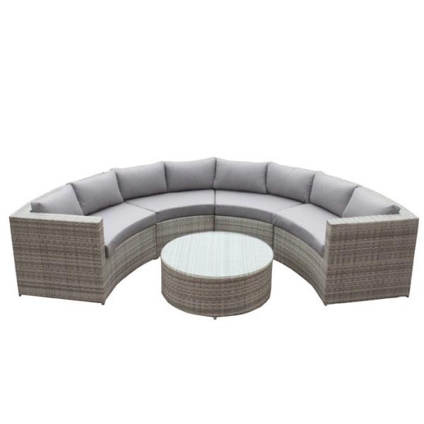 Buy U Shape High Resilience Sponge Filling Poly Rattan Garden Sofa at wholesale prices