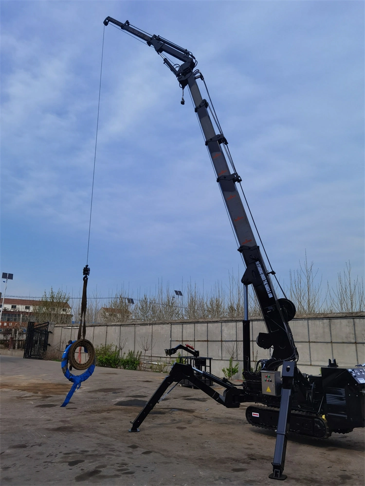 High Quality Mobile Electric Mini Knuckle Boom Spider Crane Basket 5ton Price