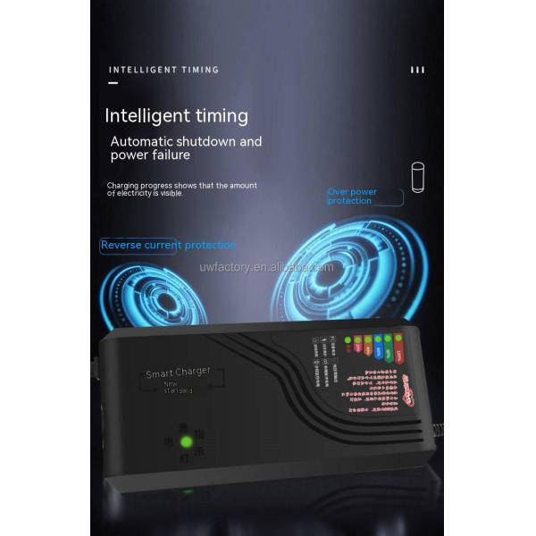 48V 40AH 50AH 60AH Electric Scooter Charger Sealed AGM Gel Lead Acid Smart Fast Power Charging Adapter with 12V/1.5A Output