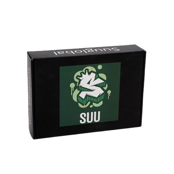 Buy UV Coating Corrugated Mailer Box for Shipping Black Clothing Custom Order Accepted at wholesale prices