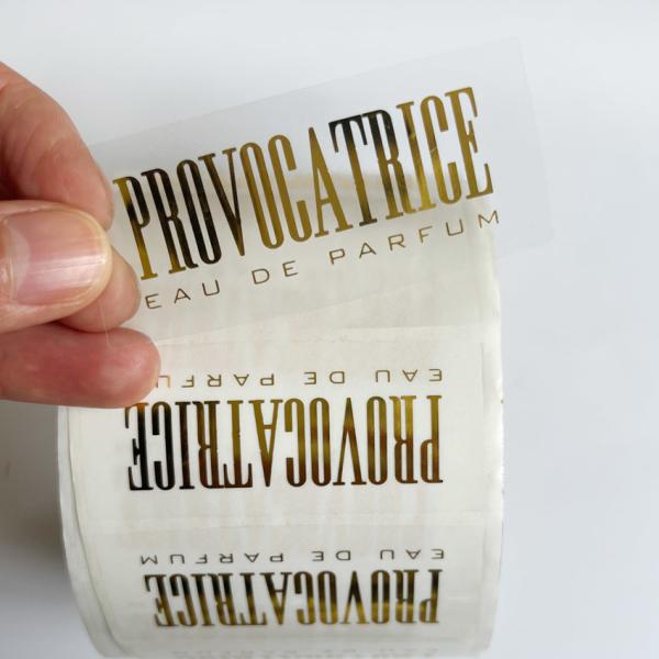 70mm 30mm Holographic Die Cut Stickers Transparent Eco Friendly