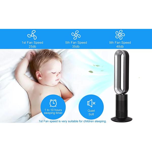 35W Power Tower Fan for Consistent Airflow and Swing Function in Portable House