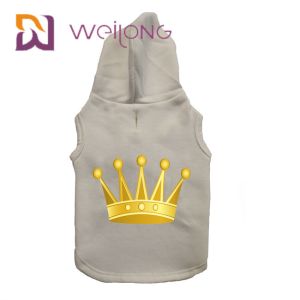 Customizable Patterns CVC Cotton Dog Hoodie With Rubber Print