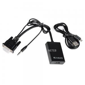 China 1080P VGA to HDMI Audio Video Cable Adapter Female Converter with USB Cable on sale