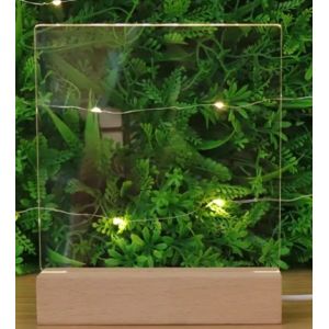 Acrylic Led Display Stand Note Board For Home Office With USB Plug Night Lamp