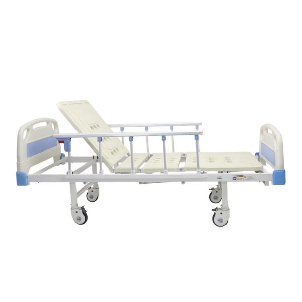 Aluminum Alloy Guardrails Manual Crank Medical Hospital Bed With Noiseless