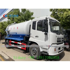 4X2 Dongfeng Vacuum Sewage Suction Truck With 10cbm Tank