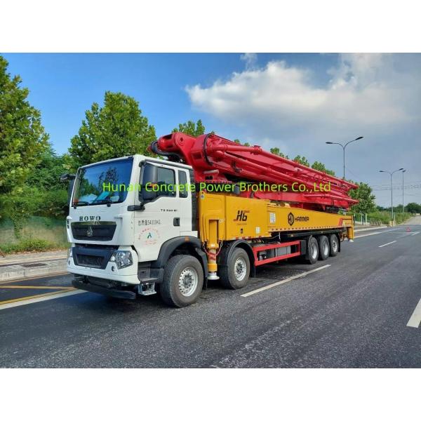 Buy 55000kg Total Weight Red 2022 Concrete Boom Pump Truck for Heavy-Duty and Construction at wholesale prices