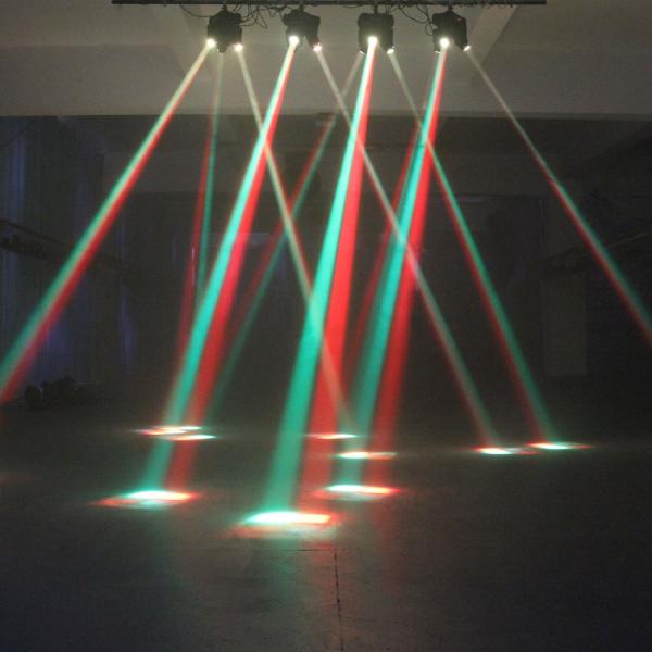 Three Heads CREE Mini Beam Moving Head Light 10W 4in1 IP33 Infinite Rotation