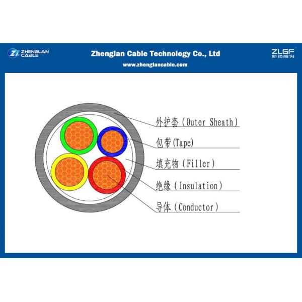 Nominal Section：3*3x 16/10~3x400/185mm 0.6/1KV LV Power Cable , 3+1C XLPE