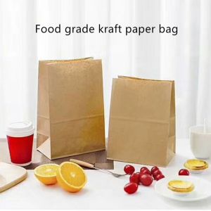ISO9001 Biodegradable Brown Bakery Paper Bag