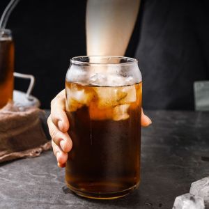 Borosilicate Clear Milktea Coffee 16oz Beer Mugs Transparent