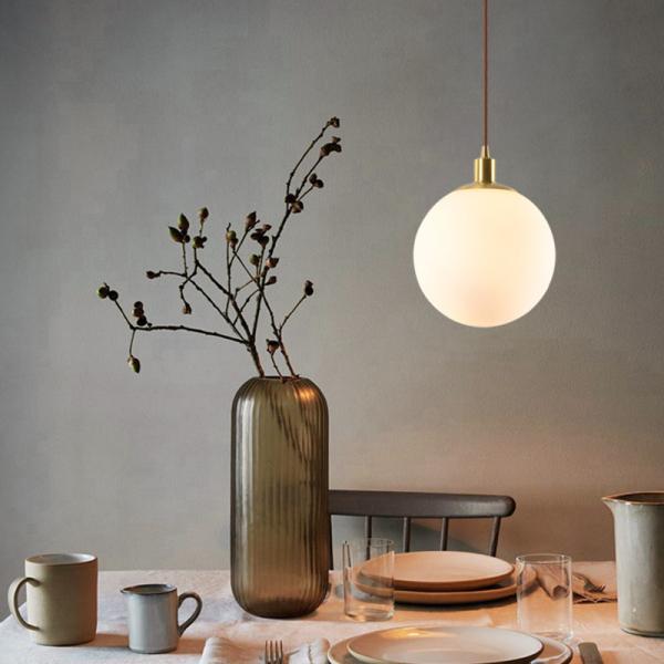 White glass pendant shade Hanging Lamp For Kitchen Dining room Lighting (WH-GP-22)