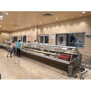 LED Lighting Deli Display Fridge Stainless Steel Energy Savings