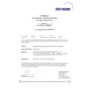 Shenzhen JYG New Energy Co., Ltd. Certifications