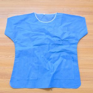 CE ISO SMS Breathable Nurse Uniform Scrubs Short Sleeves Disposable Scrubs Sets
